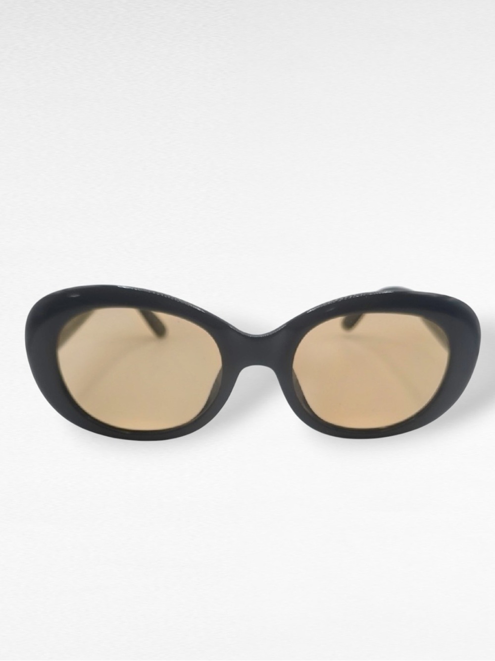Auth DIOR 2957 Vintage Babydoll Oval Frame black Tan Lens CD logo Sunglasses mod - Picture 3 of 6